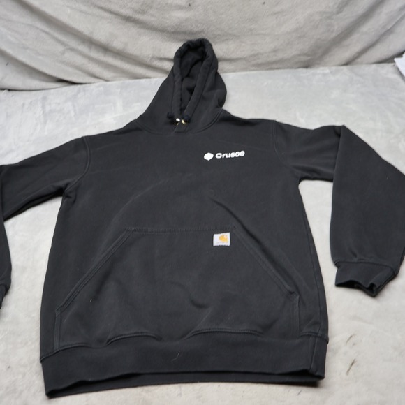 Carhartt Other - Carhartt Hoodie Mens Small Black Marquette Sweatshirt Loose Fit Pullover LOGO